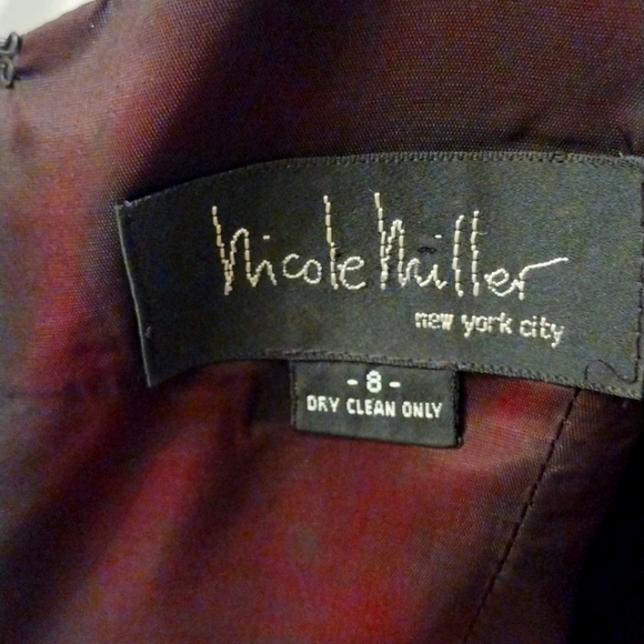 80 - 90's VTG Nicole Miller Iconic Silk Sleevless Tank Mini Dress Sz 8 Rare - Picture 5 of 8